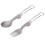 Portable Titanium Foldable Camping Cutlery Set with Carabiner 15