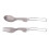 Portable Titanium Foldable Camping Cutlery Set with Carabiner 6