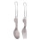 Portable Titanium Foldable Camping Cutlery Set with Carabiner 9