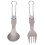 Portable Titanium Foldable Camping Cutlery Set with Carabiner 11