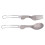 Portable Titanium Foldable Camping Cutlery Set with Carabiner 4