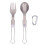 Portable Titanium Foldable Camping Cutlery Set with Carabiner 14