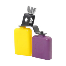 Bicolor Cowbell for Drum Set - Medium Size, High and Low Tones, Durable Steel, Perfect for Percussionists