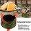 Seau pliable vert militaire 25 cm/29 cm/14 cm 7