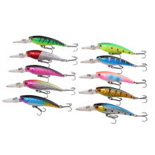 Kit de señuelos Minnow Long Shot, 10 piezas, 9 cm, 10 colores