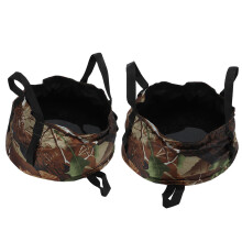 Seau pliable camouflage 9,8 pouces Ouverture, 5,5 pouces H
