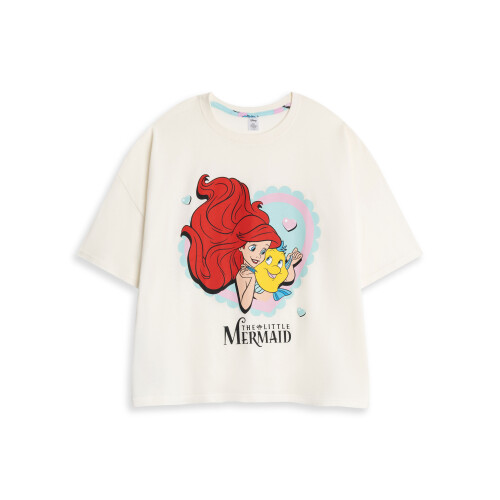 Disney (Medium) Disney Short Sleeve Long Leg Pyjama Set (Womens Beige) 2