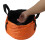 Secchio pieghevole con manico - arancione, 25cm 10