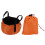 Secchio pieghevole con manico - arancione, 25cm 14