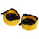 Balde plegable 5L Mango amarillo Lavabo de PVC 5