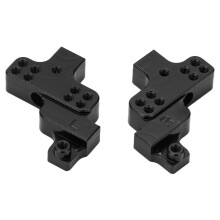 2 Stück Metallaluminiumlegierungs-Frontaufhängungsbügel Stoßdämpferhalter für Axial SCX24 1/24 RC Auto Schwarz