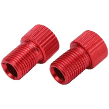 2 Stück / Set Presta auf Schrader Fahrradventil-Adapter, verschleißfest, Mountainbike-Luftpumpe, Rot