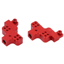 2 Stück Metall Aluminiumlegierung Vorderachsstabilisator-Schockhalterung für Axial SCX24 1/24 RC Auto Rot