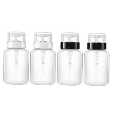 200ml Nail Polish Remover Dispenser Bottles - 2 Sets of Empty Squeeze Bottles with Lockable Caps for Liquid Storage