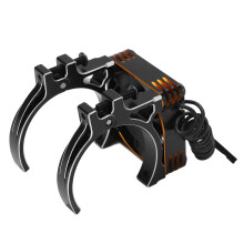 40mm Motorlüfter aus Aluminiumlegierung mit Halterung für ferngesteuertes Modellauto, 40–42mm Durchmesser Motor, Orange und Schwarz
