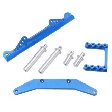 Aluminumlegierung Vorder- und Hinterwagenbefestigungen mit Karosseriestützen für Traxxas Slash 2WD 1/10 RC Auto Blau