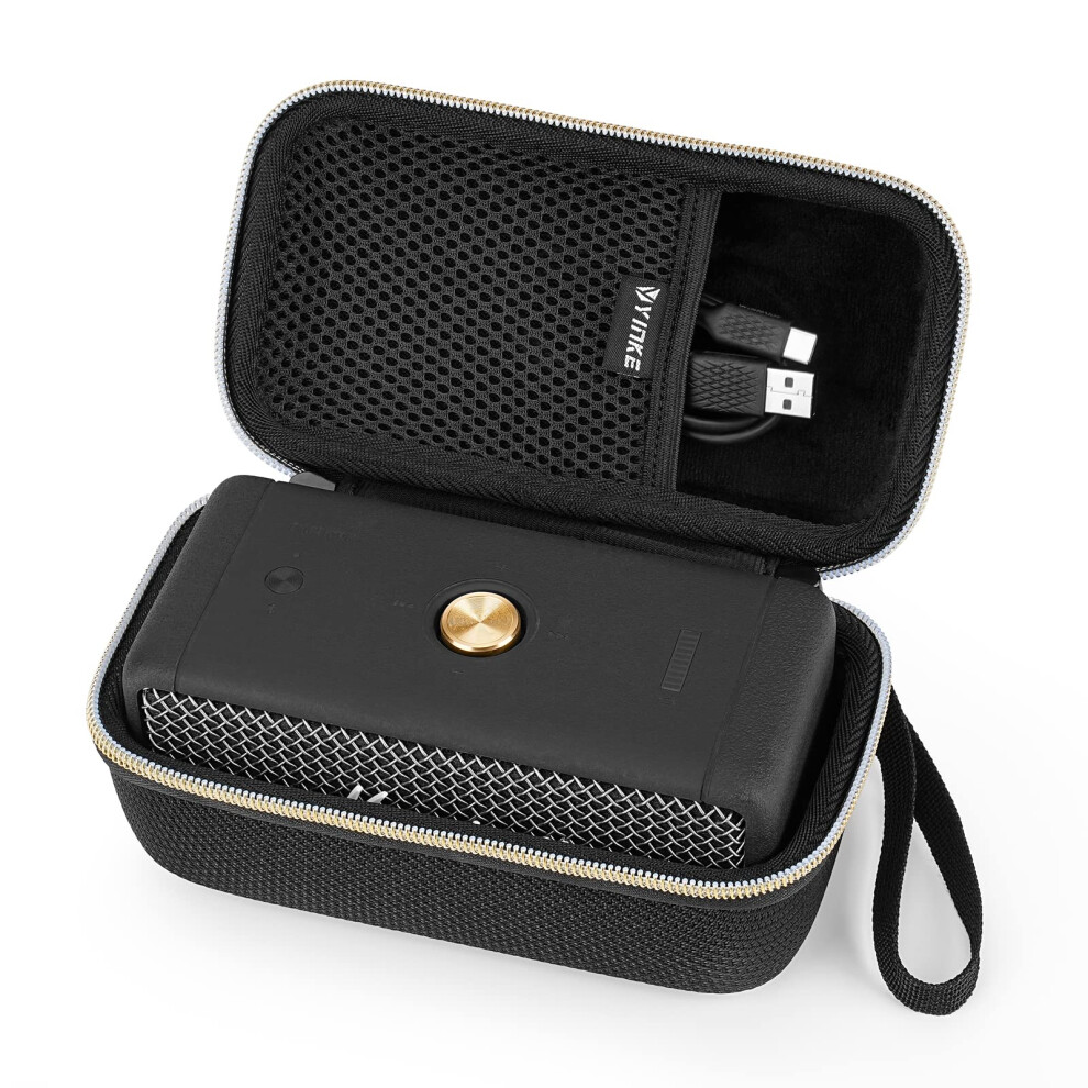 Hard Case for Marshall Emberton Bluetooth Speaker & Emberton II, Portable Storage Bag, Gold Organizer Cover