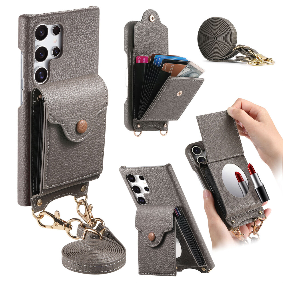 (Silvery ) For Samsung Galaxy S23 Ultra Case Grey 6914277497378