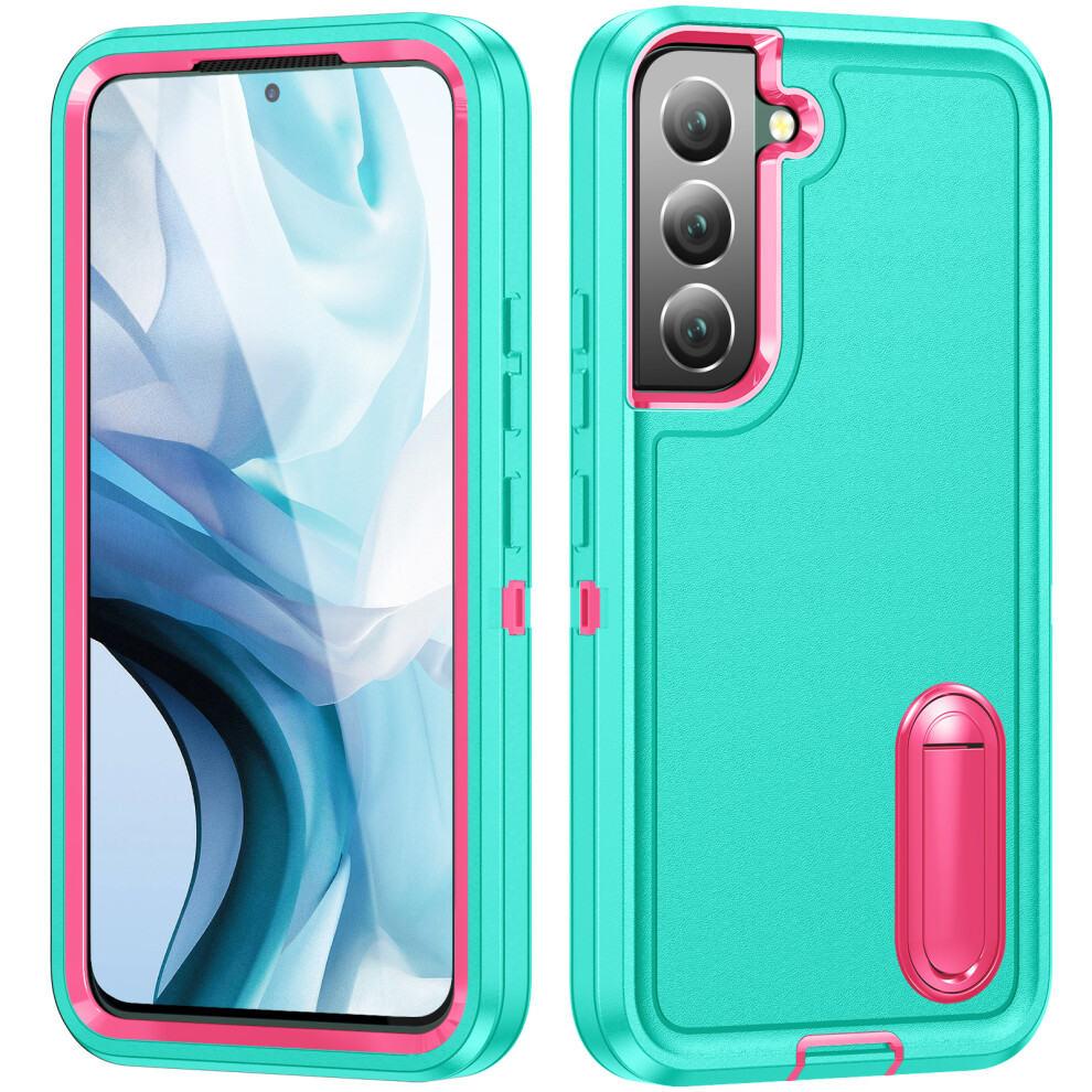 ( Cyan+Rose) For Samsung Galaxy S22+ 5G Case Light/Cyan 6914277976231