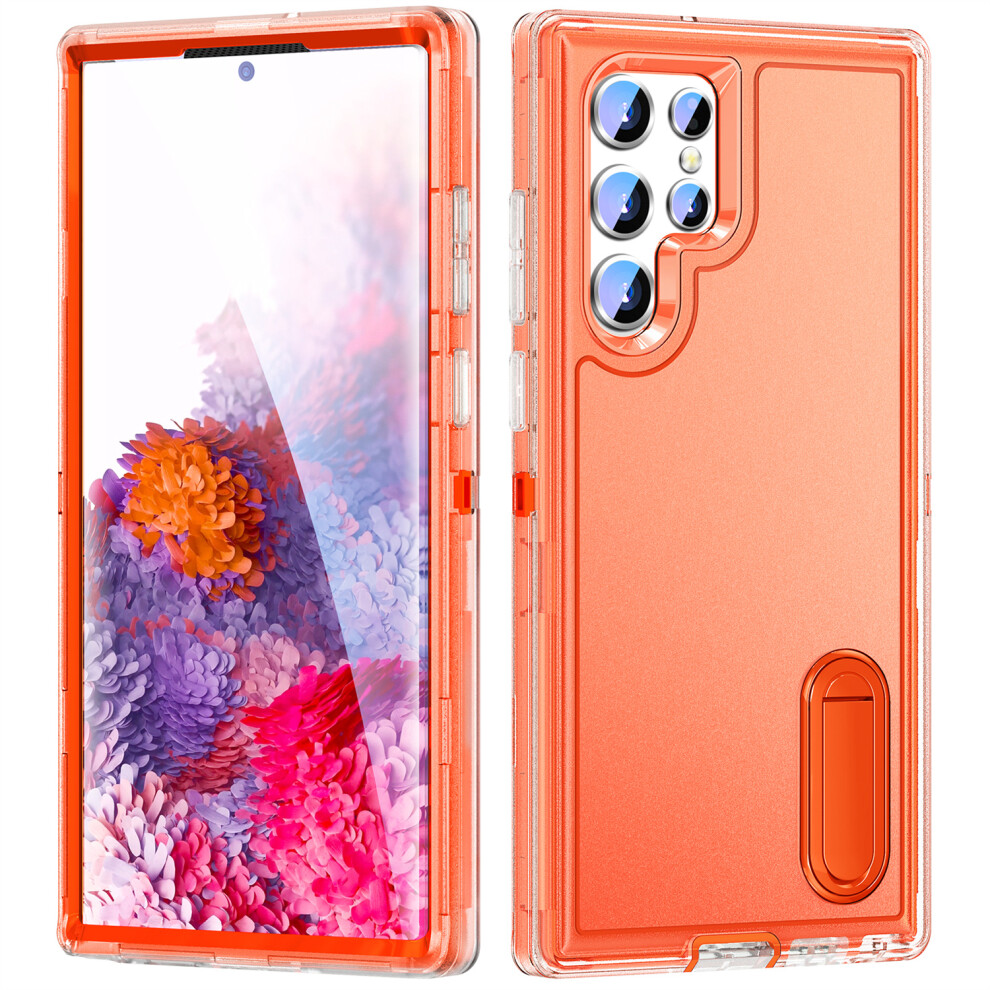(Transparent+Orange) For Samsung Galaxy S22 Ultra 5G Case Orange 6914275082057