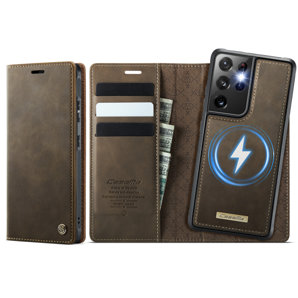 (Coffee) For Samsung Galaxy S21 Ultra 5G Case Brown 6914271625777