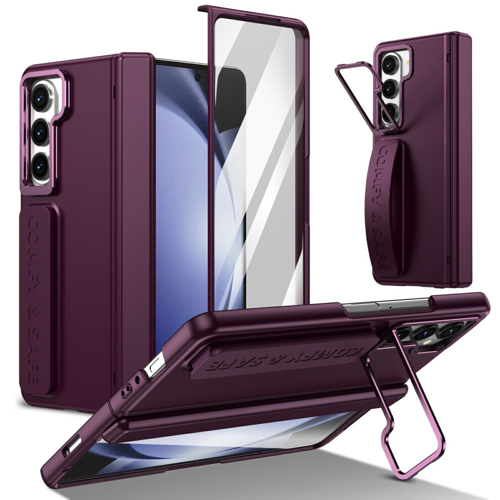 (Wine ) For Samsung Galaxy Z Fold5 5G Case Red 6914274361276