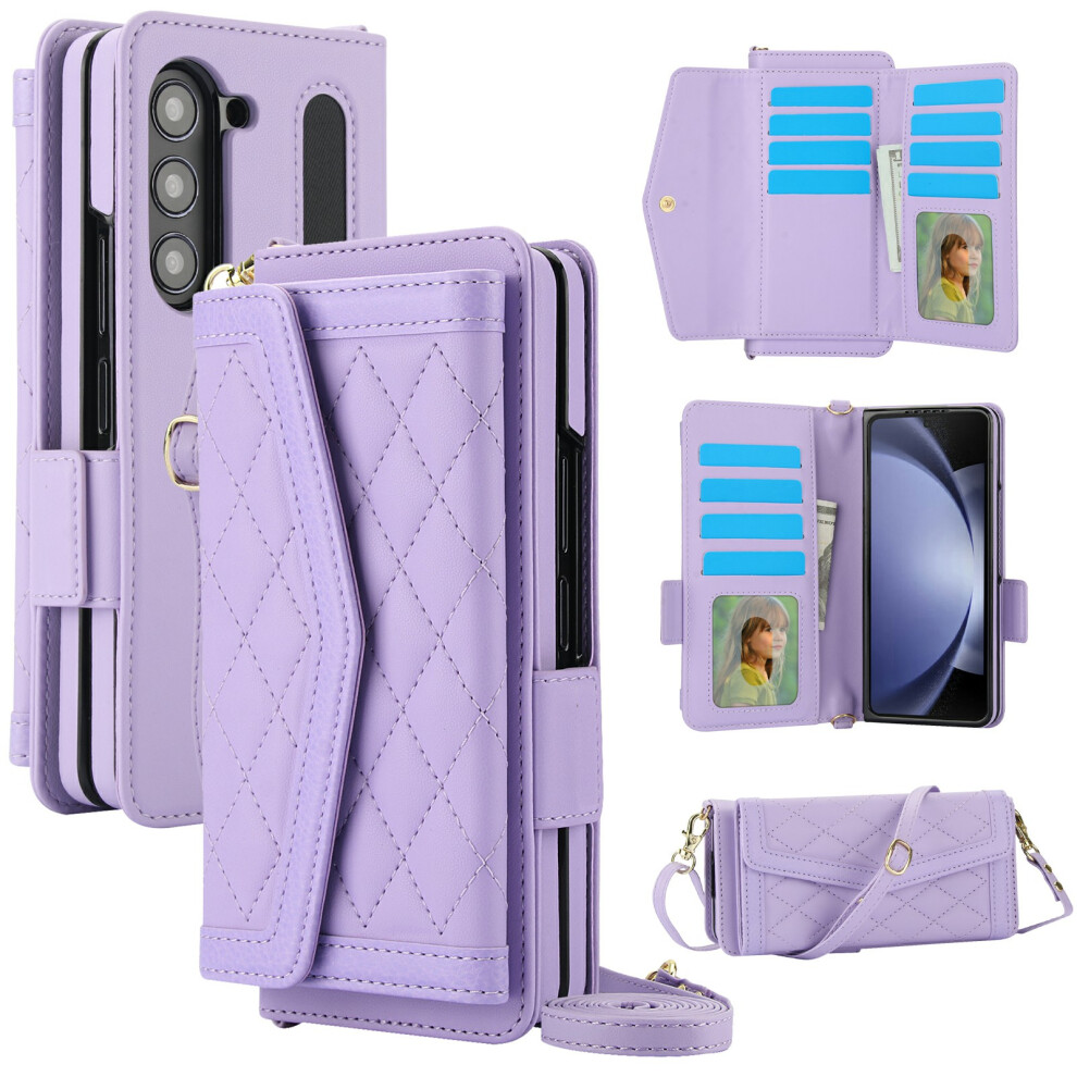 (Light ) For Samsung Galaxy Z Fold5 5G Case Purple 6914277420574
