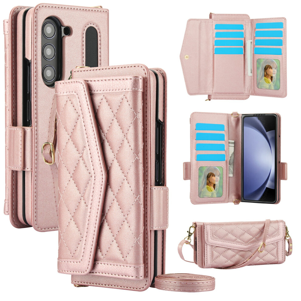 (Rose ) For Samsung Galaxy Z Fold5 5G Case Gold 6914272445329