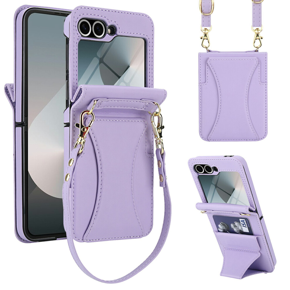 (Purple) For Samsung Galaxy Z Flip5 5G Case Purple 6914273392417