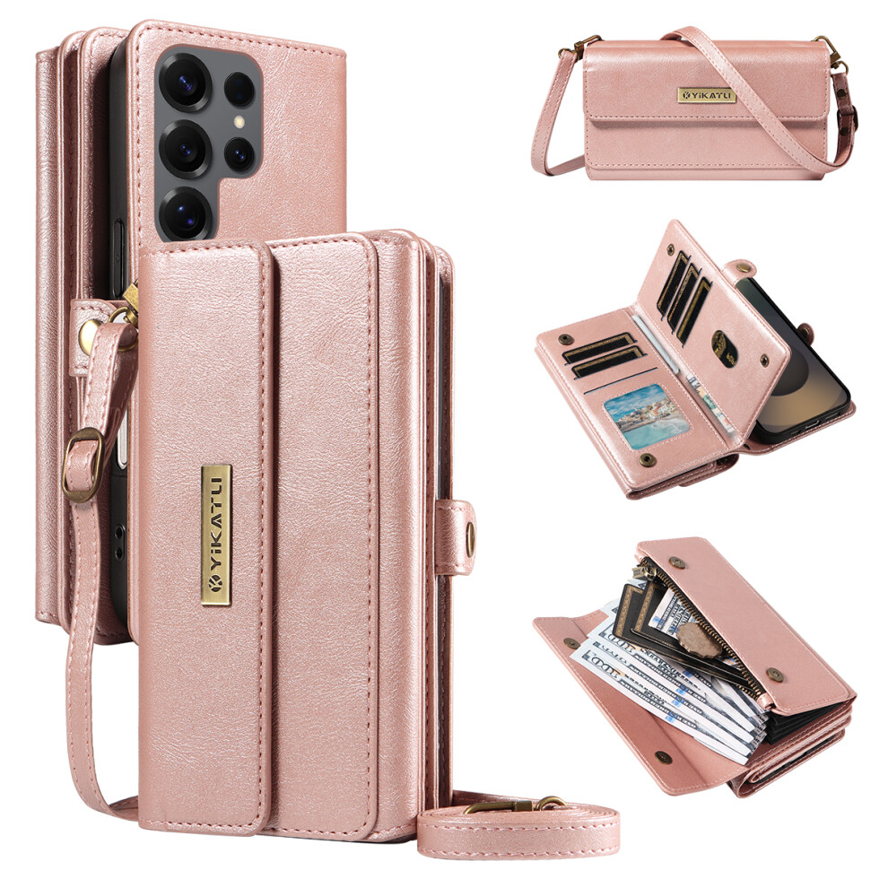 (Rose ) For Samsung Galaxy S25 Ultra Case Gold 6914273732343
