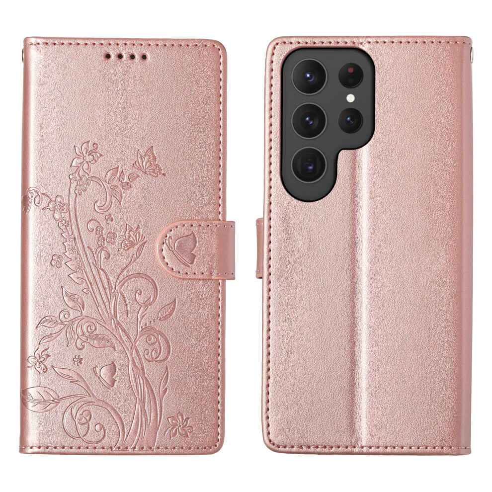 (Rose ) For Samsung Galaxy S25 Ultra Case Gold 6914278000058