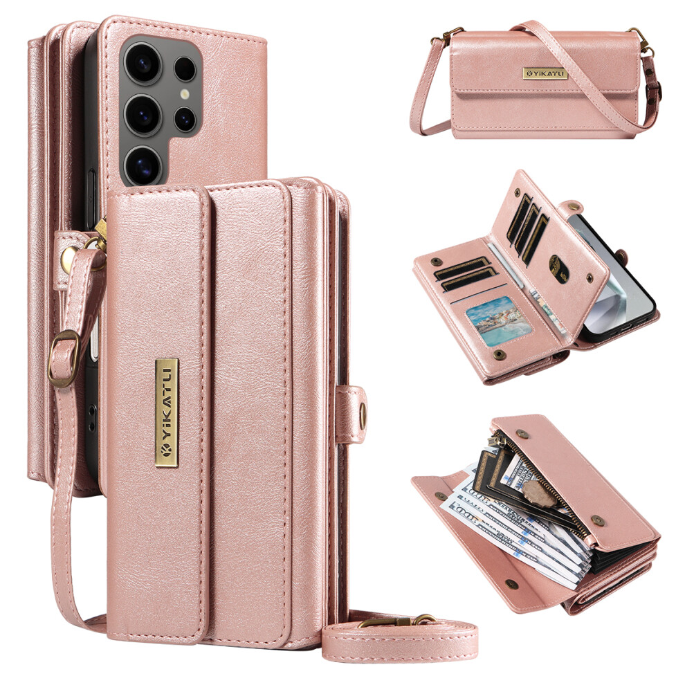 (Rose ) For Samsung Galaxy S24 Ultra Case Gold 6914273756745