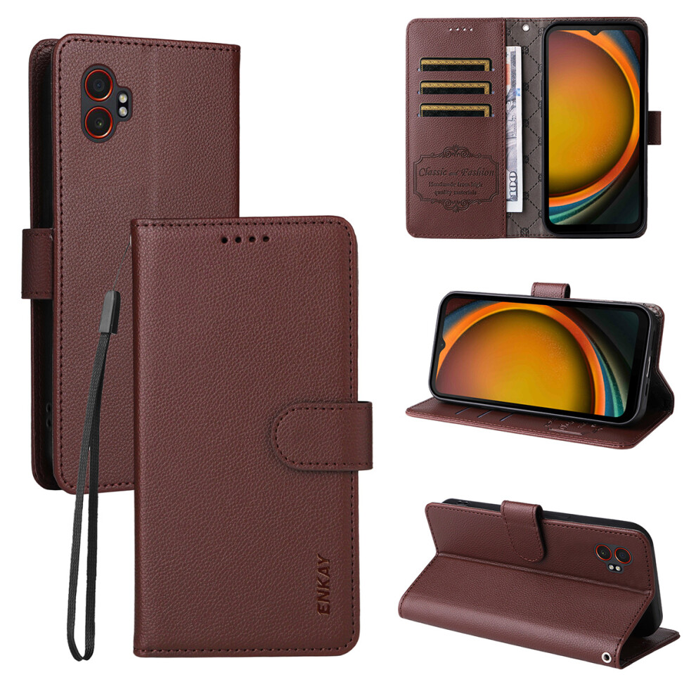 (Brown) For Samsung Galaxy Xcover7 Pro Case Brown 6914277420185