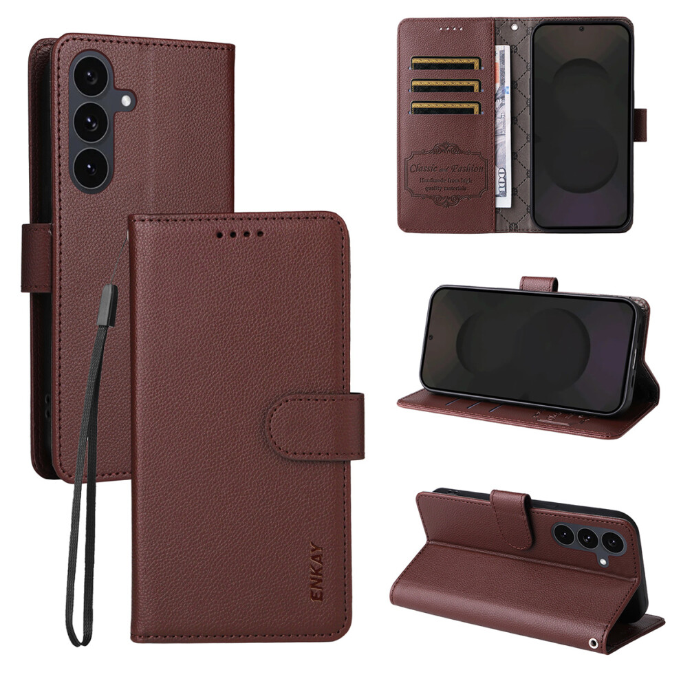 (Brown) For Samsung Galaxy S25 Fe Case Brown 6914277274078