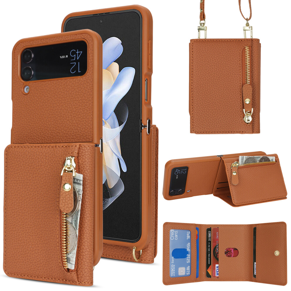 (Brown) For Samsung Galaxy Z Flip4 5G Case Brown 6914271596695