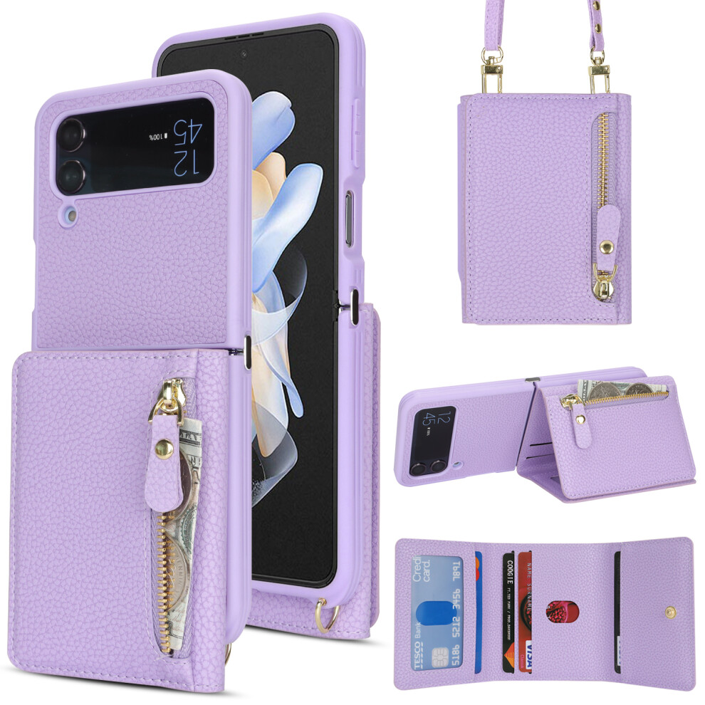 (Purple) For Samsung Galaxy Z Flip4 5G Case Purple 6914278755521