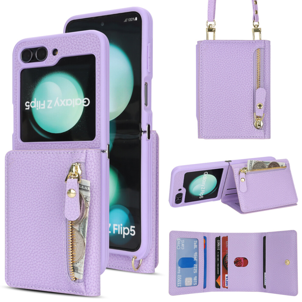 (Purple) For Samsung Galaxy Z Flip5 5G Case Purple 6914274046319