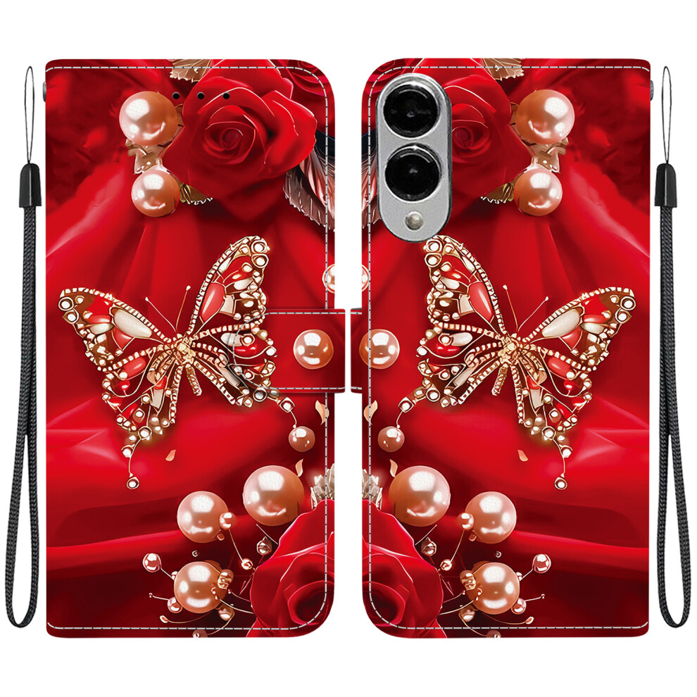 (Pearl Butterfly Rose) For Samsung Galaxy S25 Edge Case White 6914271128100