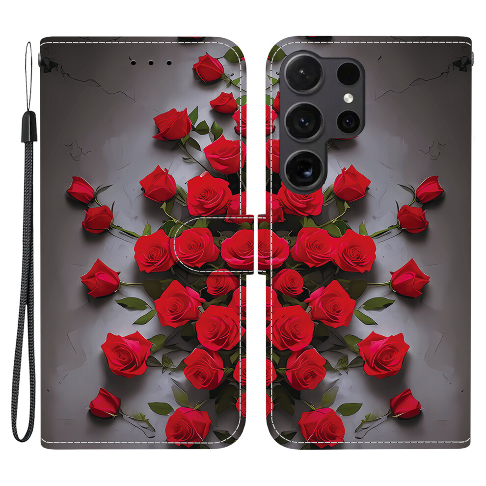 ( Rose) For Samsung Galaxy S25 Ultra Case Red 6914272715989