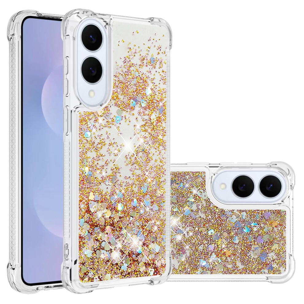 (Gold/Hearts) For Samsung Galaxy S25 Edge Case Gold 6914275089612