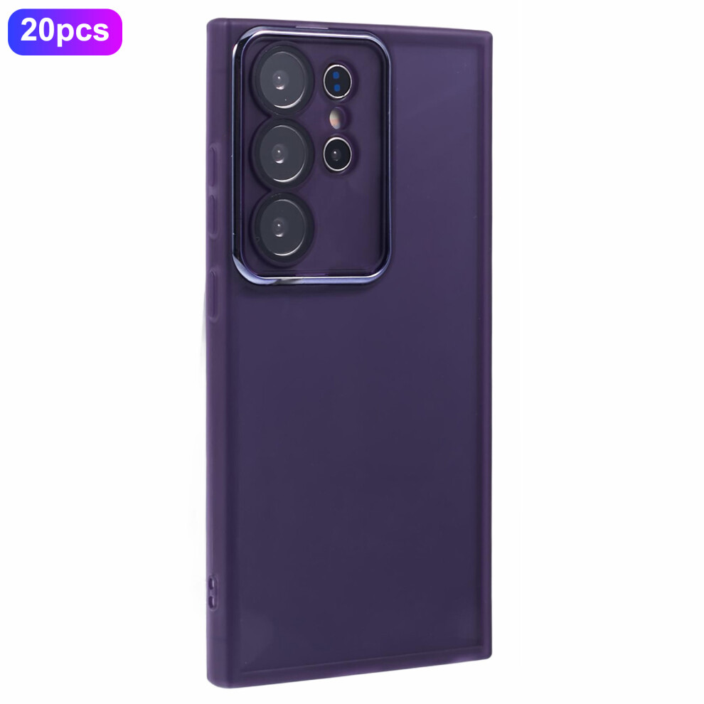 (Transparent ) For Samsung Galaxy S23 Ultra Case Purple 6914276546138