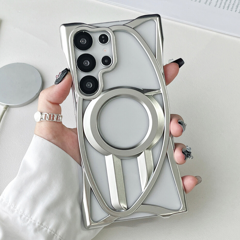 (Silver) For Samsung Galaxy S24 Ultra Case Silver 6914273011363
