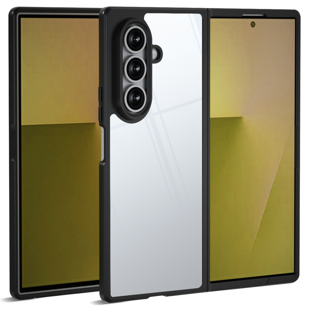 (Transparent ) For Samsung Galaxy Z Fold7 5G Case Black 6914274251386