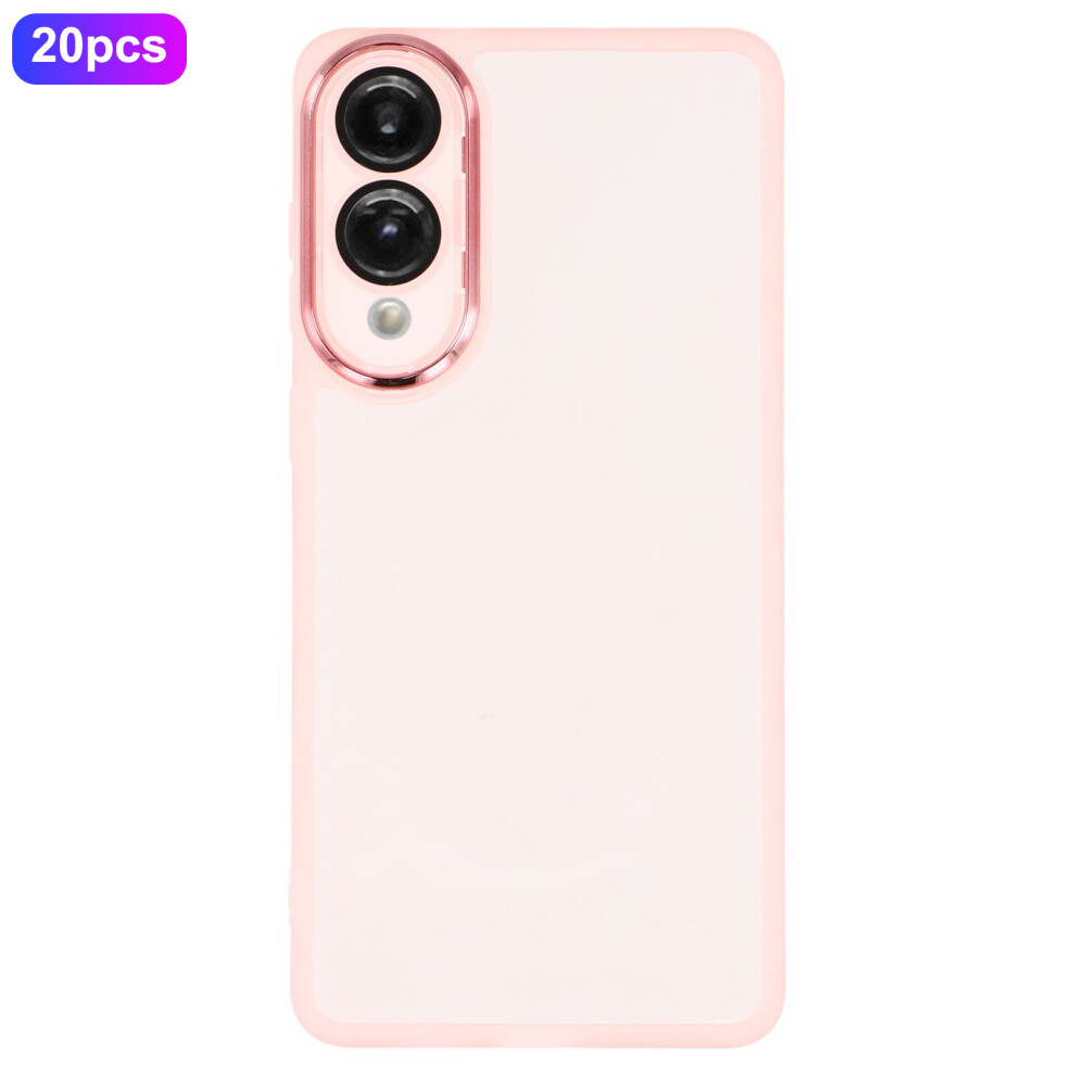 (Transparent ) For Samsung Galaxy S25 Edge Case Pink 6914270616905