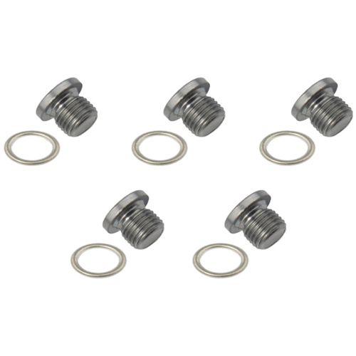 5Pcs Engine Oil Pan Drain Plug Kit Golf CC Q3 Q5 T