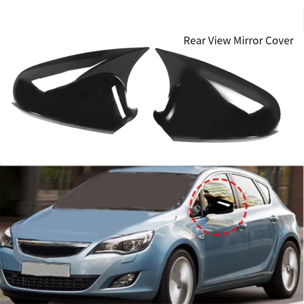 For -2016 Gloss Wing Mirror Cap Covers Set 1 Black 4852609866596