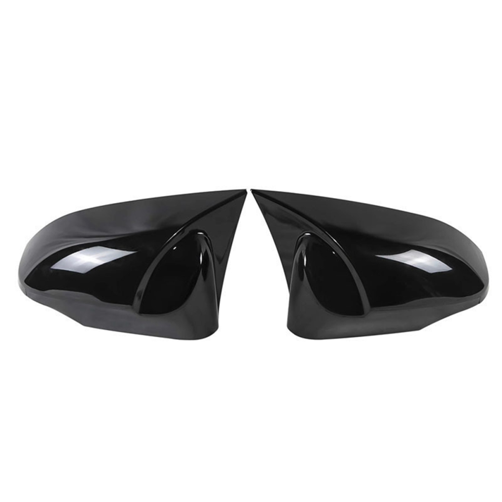 1 Pair Of Bright Horn Rearview Mirror Housin Black 4852609870319