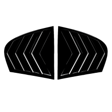 Car Rear Window Shutter Cover Trim Louver Side Ven