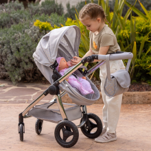 Premium 2 in 1 Dolls Travel System Convertible Pram & Pushchair with Carry Cot