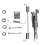 1 Satz Bremsbacken-Spieleinsteller CN15-23 5